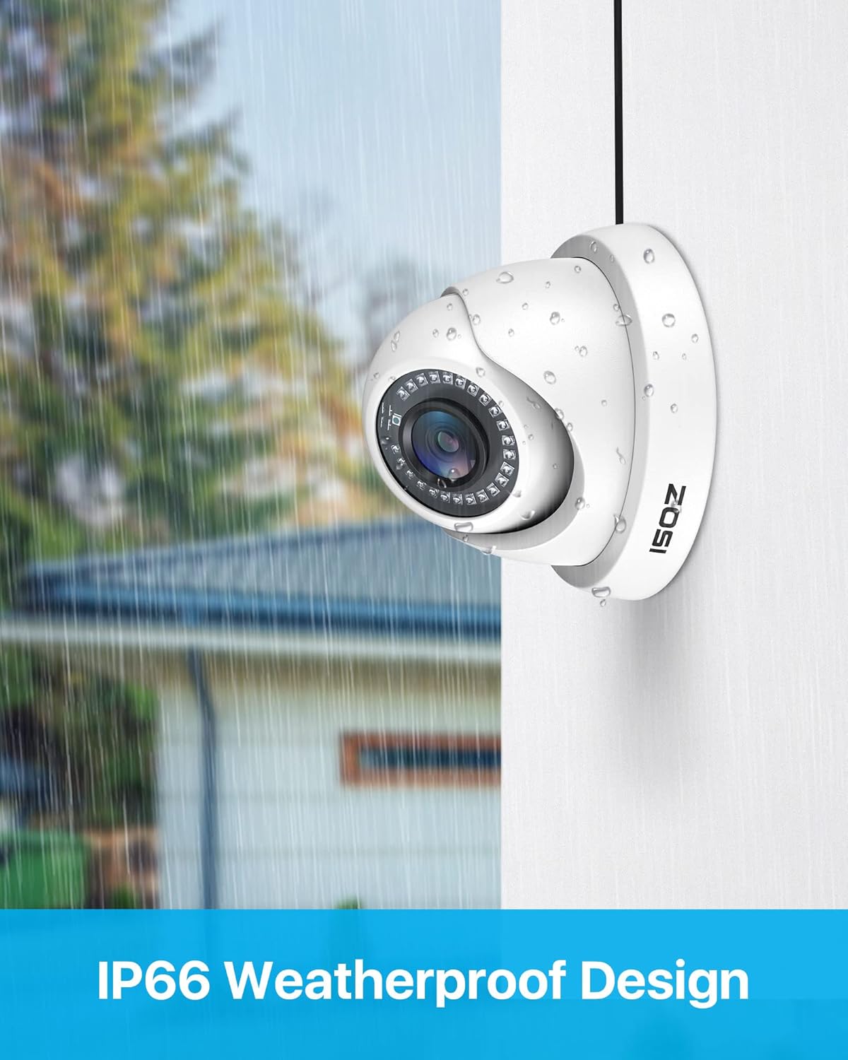 ZOSI Paquete de 2 cámaras de seguridad de 2.0MP HD 1080P TVICVIAHD para interiores y exteriores, 80 pies, visión nocturna, CCTV, domo, cámaras domo