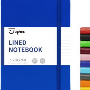 JOYEUX Cuaderno rayado, diario de 160 páginas para escribir, tamaño mediano de 5.7 x 8 pulgadas para mujeres y hombres, papel A5 de 3.53 ozm de JOYEUX Cuaderno rayado, diario de 160 páginas para escribir, tamaño mediano de 5.7 x 8 pulgadas para mujeres y hombres, papel A5 de 3.53 ozm de