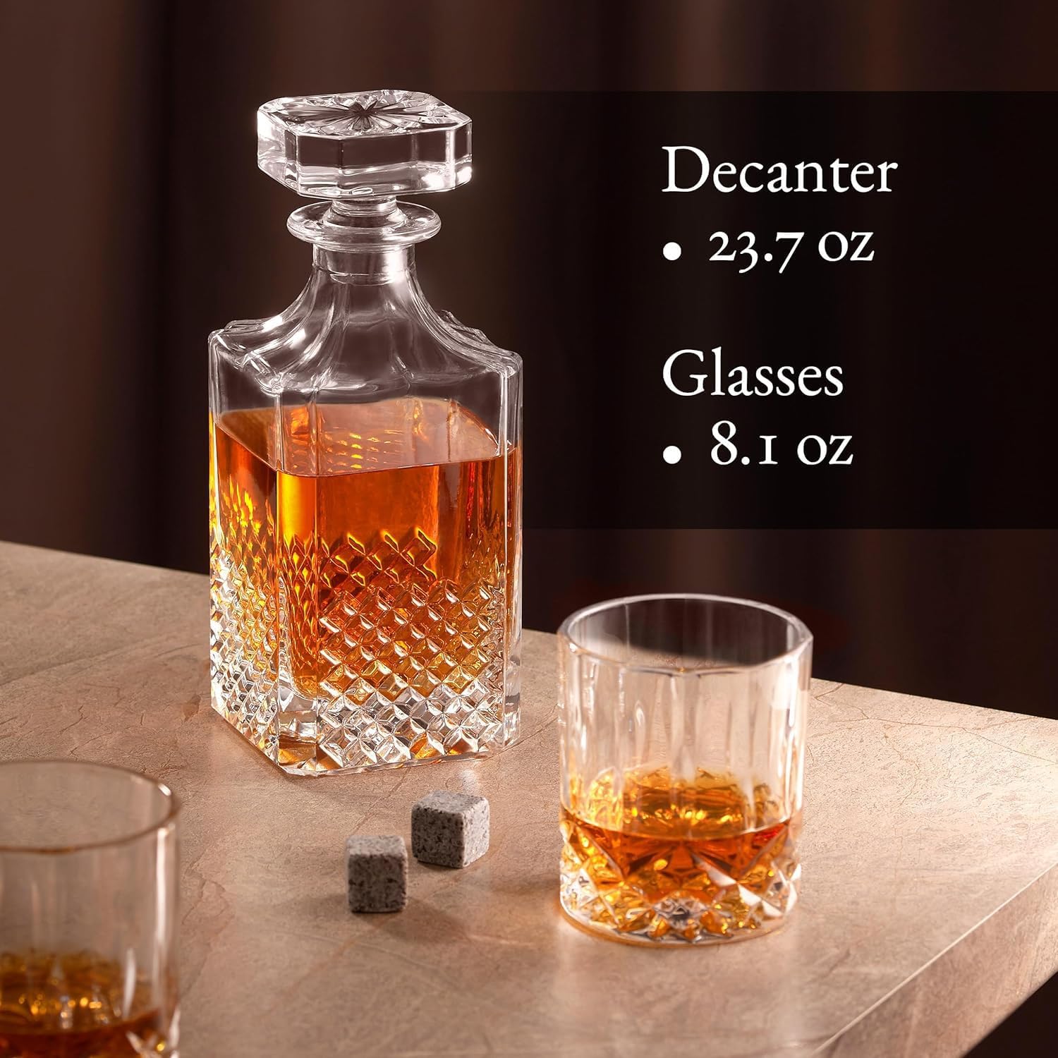 Regalo de lujo para hombres  Juego de decantador de whisky para tu querido esposo o papá  2 vasos de whisky y decantador es una gran idea de regalo