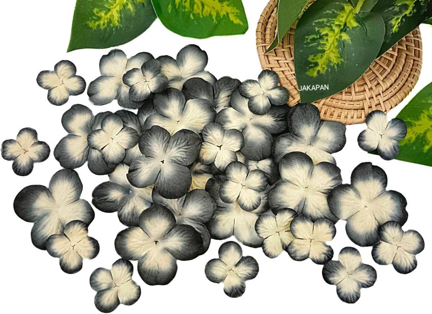 Pétalos de hortensias hechas a mano, flores de papel de morera, parche de flores de papel de morera, álbum de recortes, boda, bricolaje, suministros