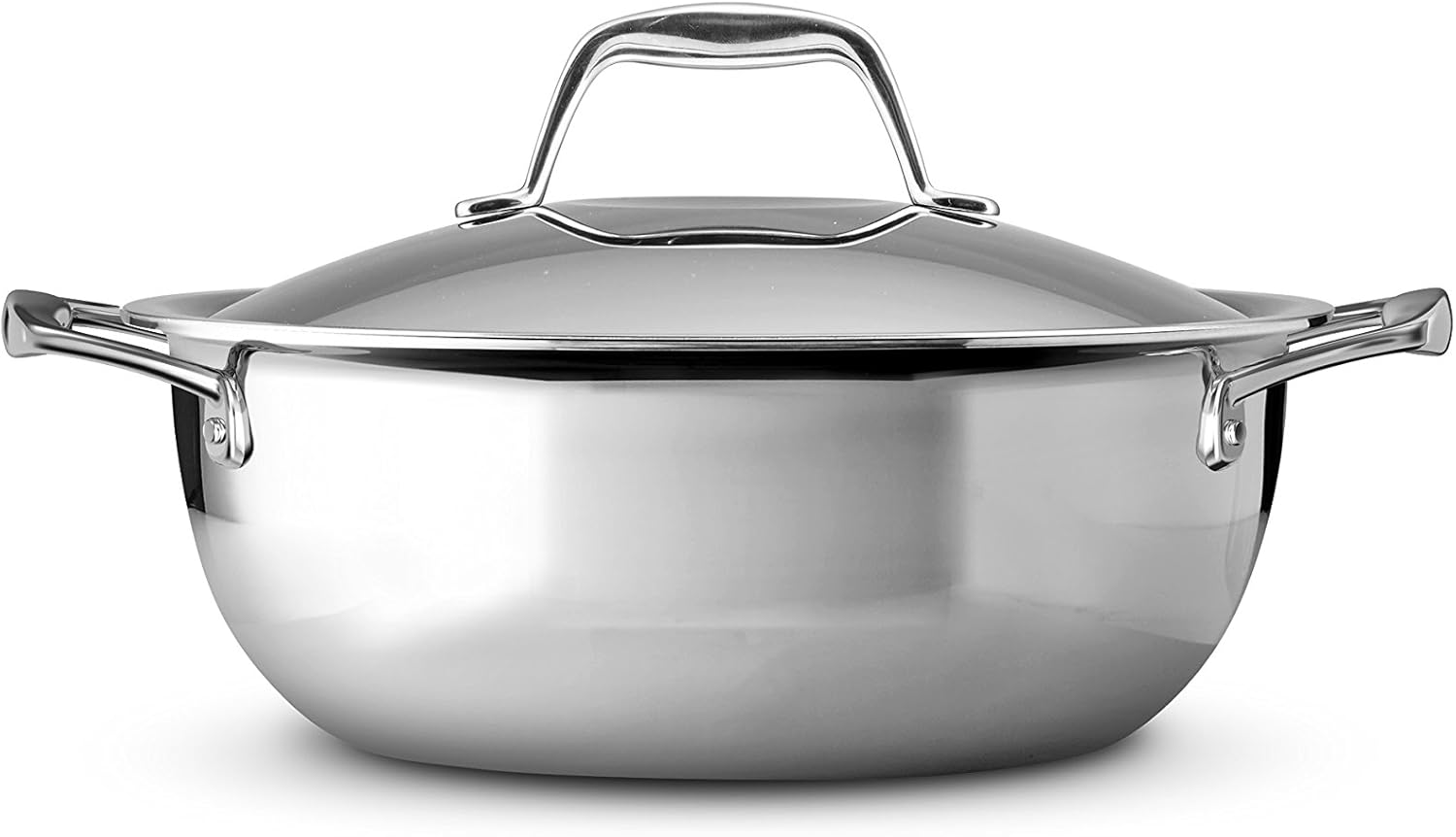Tramontina 80116004DS Gourmet – Sartén (acero inoxidable 1810, apta para inducción, triple capa), sartén universal