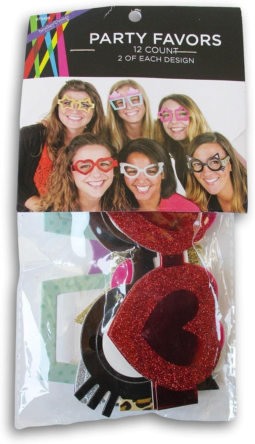 Show-Offs Gafas de papel para accesorios de fotos, recompensa, premio, recuerdo de fiesta, 12 pares