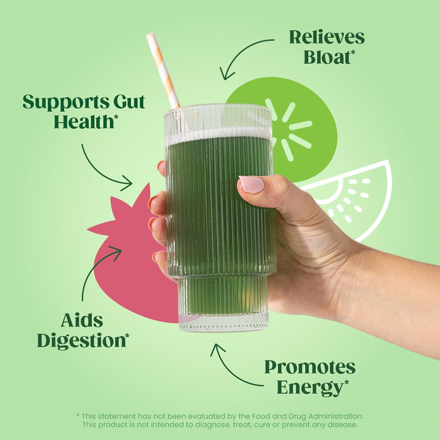 Bloom Nutrition Superfood Greens – Paquetes de barras en polvo, enzimas digestivas con probióticos y prebióticos, salud intestinal, alivio de la