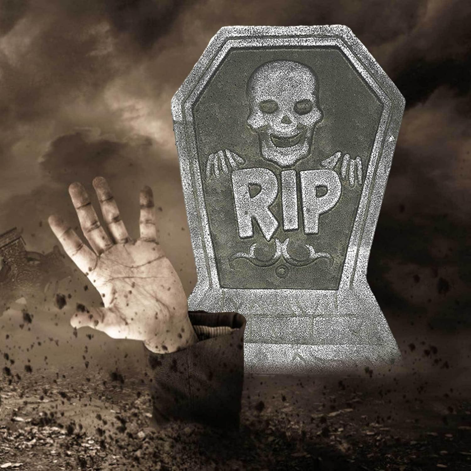 Decoraciones de Halloween lápidas de cementerio al aire libre  lápidas de Halloween RIP Graveyard  Decoraciones de Halloween al aire libre
