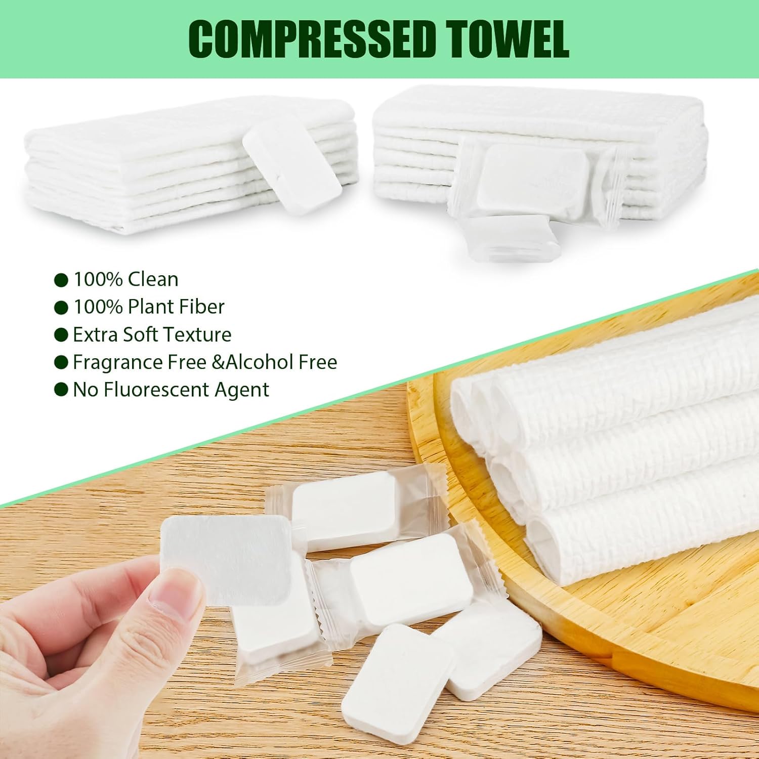 Fancyou Clean Towels XL 50 unidades, toalla facial desechable ultrasuave, paño grueso para la cara, toallitas secas grandes para desmaquillante,