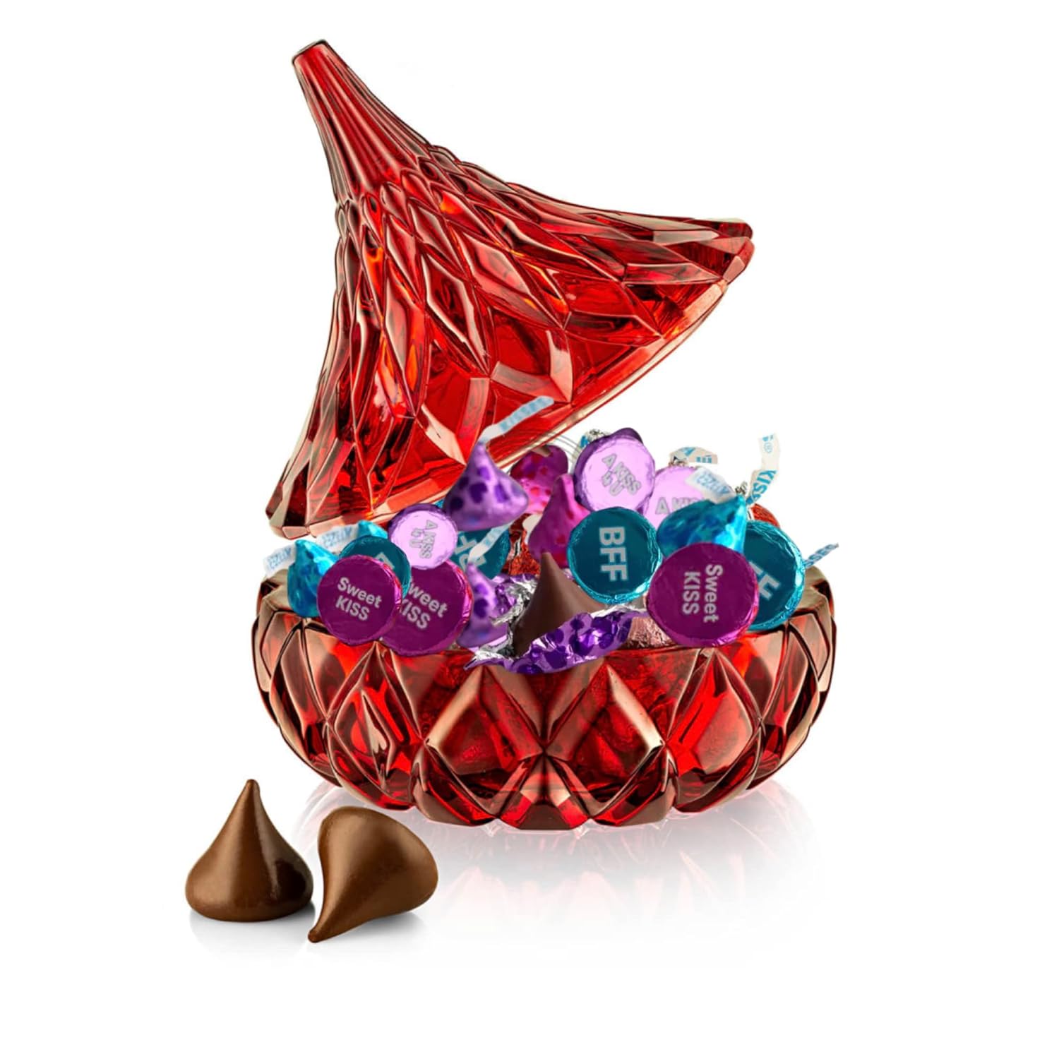 Hershey Kisses Easter – 1 libra Hershey Kisses con cristal rojo Hersheys Kiss plato de dulces  Envuelto individualmente Hershey Kisses Chocolate con