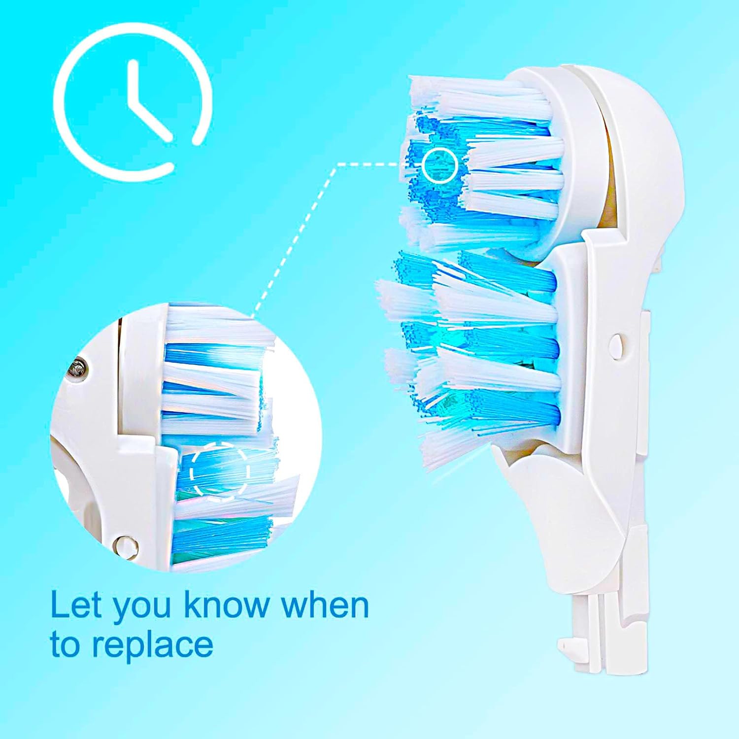 Cabezales de repuesto para cepillos de dientes eléctricos de repuesto sensibles (4 unidades), juegos giratorios de limpieza dual compatibles con