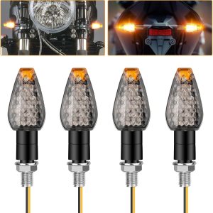 4 luces LED intermitentes para motocicleta, luces indicadoras de motocicleta de 12 V, luces LED intermitentes ámbar, luces LED intermitentes para 4 luces LED intermitentes para motocicleta, luces indicadoras de motocicleta de 12 V, luces LED intermitentes ámbar, luces LED intermitentes para
