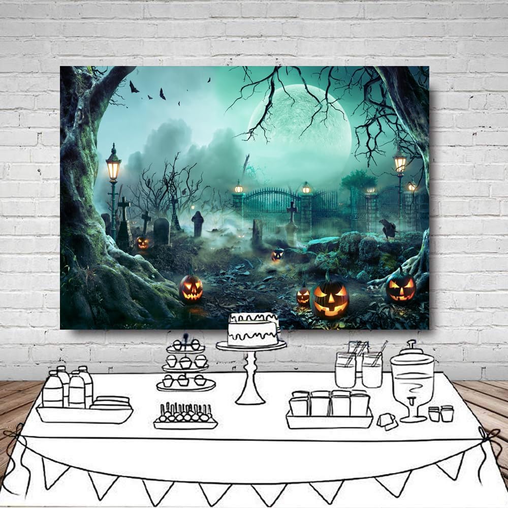 LYWYGG Telón de fondo de Halloween de 7x5ft CP-460