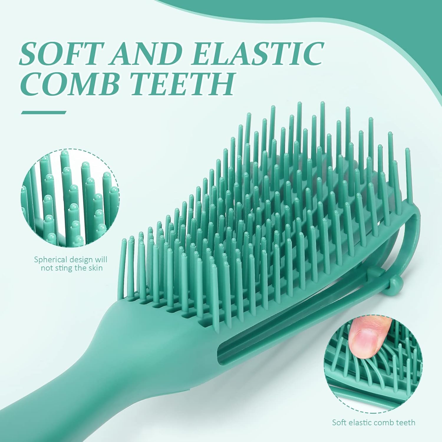 Cepillo desenredante húmedo para el cuidado del cabello, pulpo, estructura hueca, cepillos para el cabello para mujeres, sin dolor, masajeador del