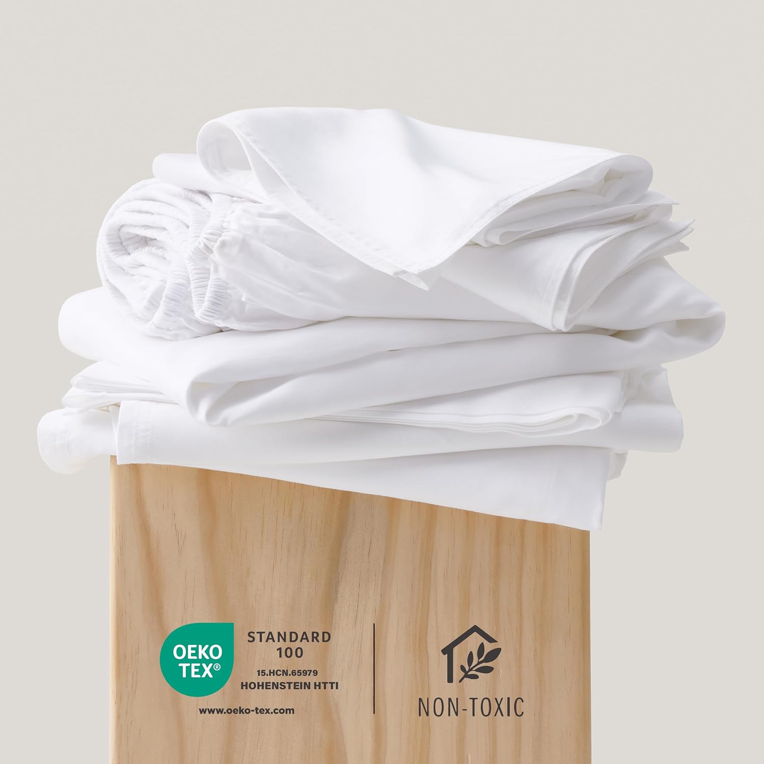 Double Stitch by Bedsure Juego de sábanas de algodón Tencel  Ganador del premio Good Housekeeping Award, juego de sábanas tamaño Queen, refrescante,