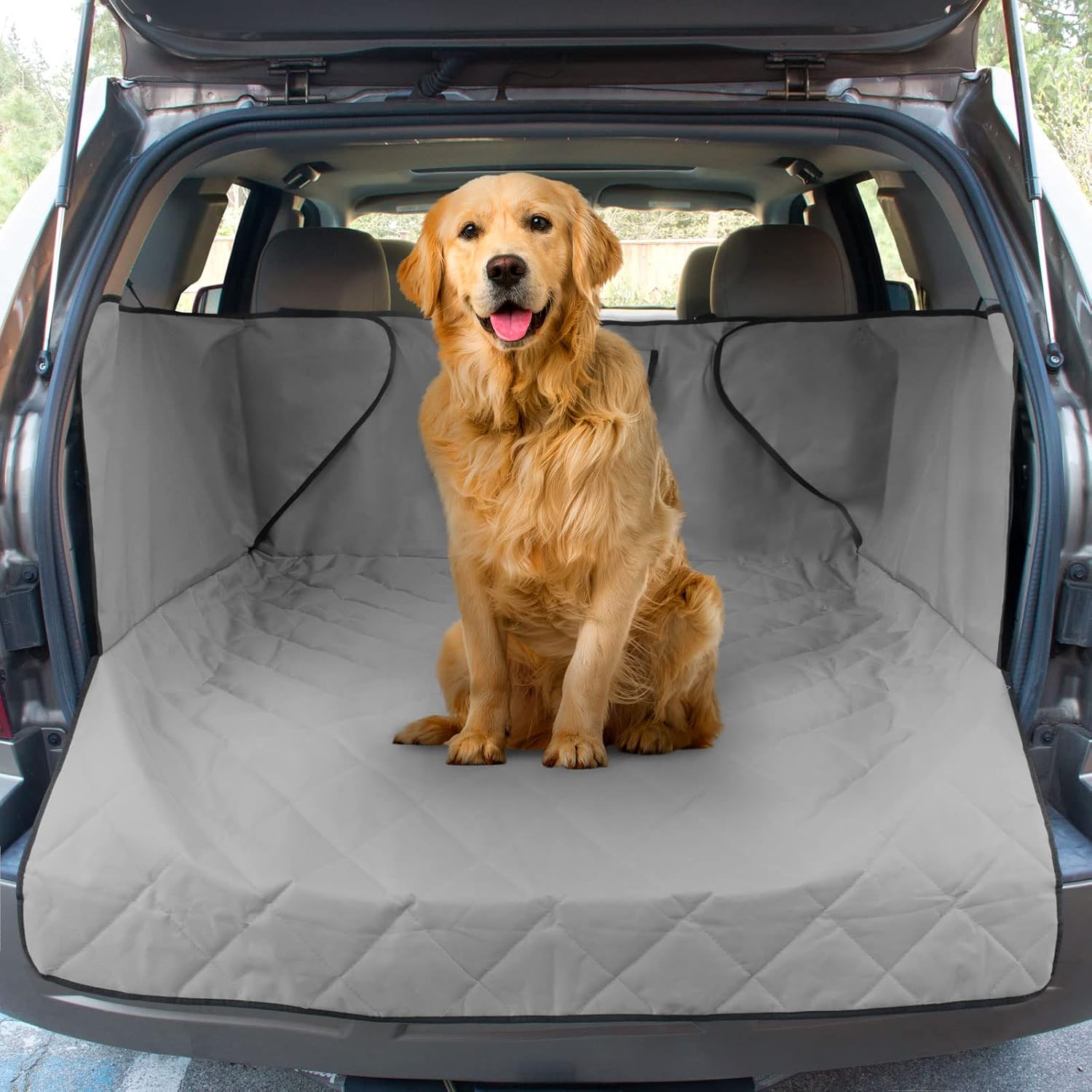 FrontPet – Funda acolchada de perro para la zona de carga de SUV, ajuste universal, para cualquier mascota La funda duradera cubre y protege tu