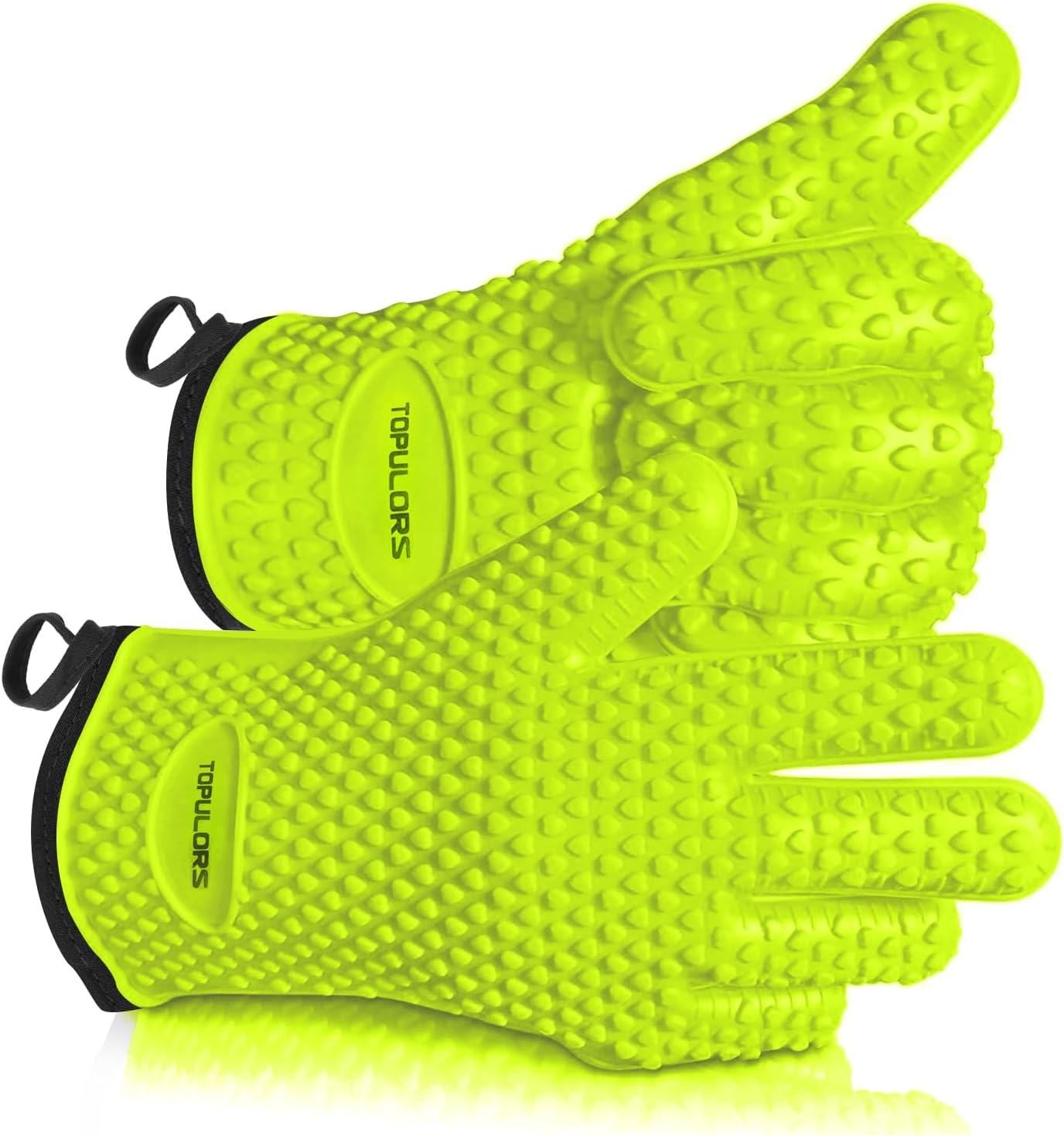 Guantes de silicona para horno, resistentes al calor, guantes de parrilla para ahumar barbacoa, mango de comida caliente, guantes de cerdo extraídos