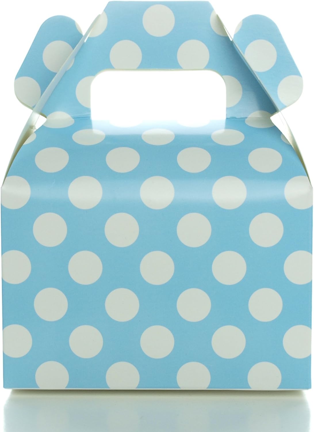 Food With Fashion Cajas de dulces azul claro, caja de regalo de lunares azul bebé (paquete de 12)  Cajas de dulces para bufé, suministros de mesa de