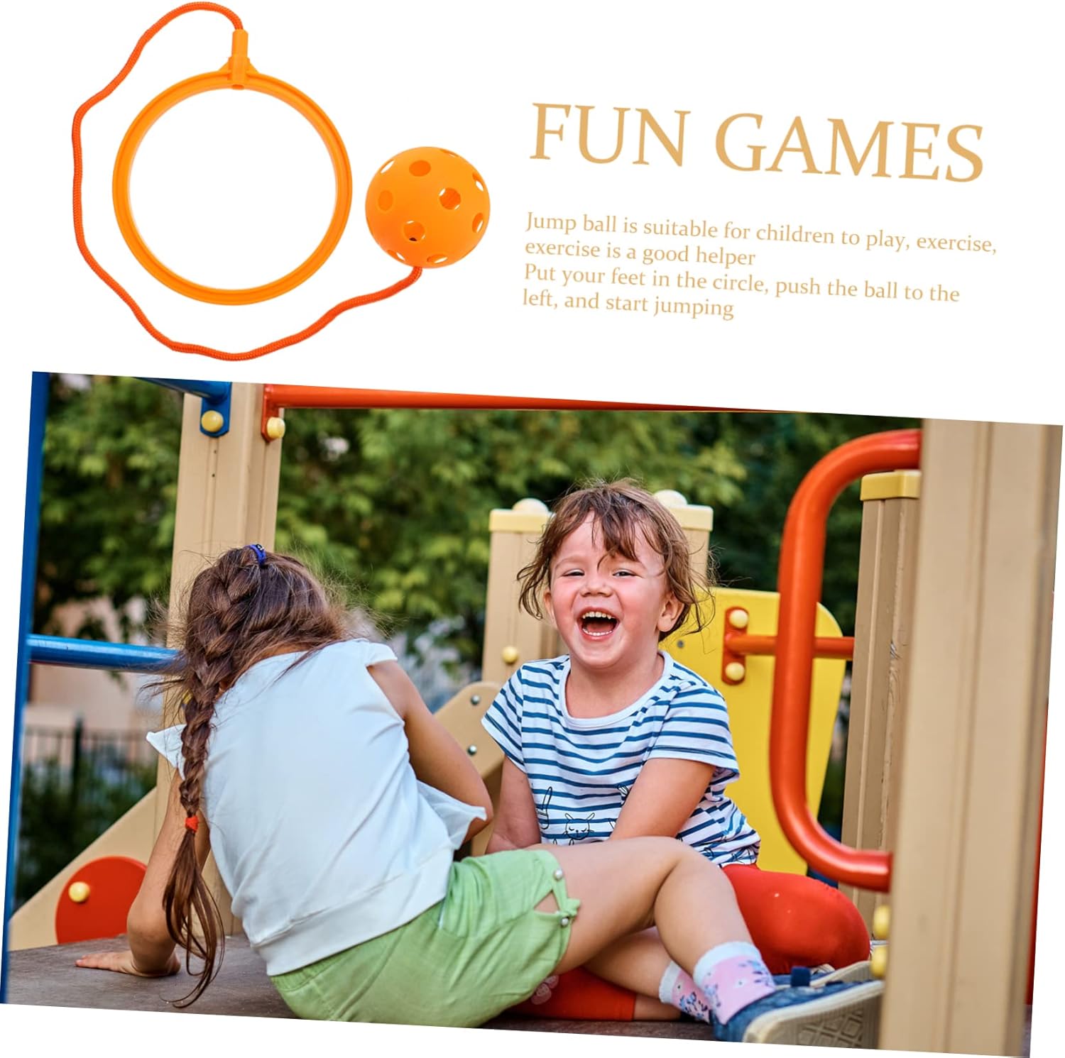 ibasenice Juego de 2 pelotas rebotadoras para niños, columpios al aire libre para niños, cuerda de saltar para interiores, juego de entrenamiento