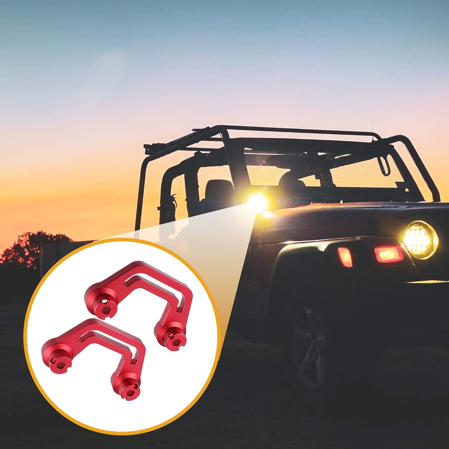 Soportes de montaje de luz de trabajo LED para parabrisas  Soporte de montaje de luz delantera de coche  para Jeep Gladiator JT 2020 2021 2022 metal