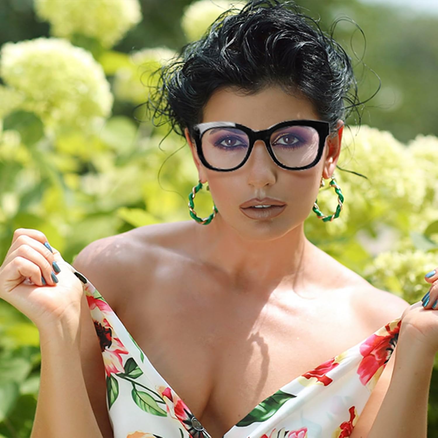 Henotin Paquete de 6 lentes de lectura para mujer, bloqueo de luz azul, bisagra de resorte para computadora, lectores de gran tamaño para mujer