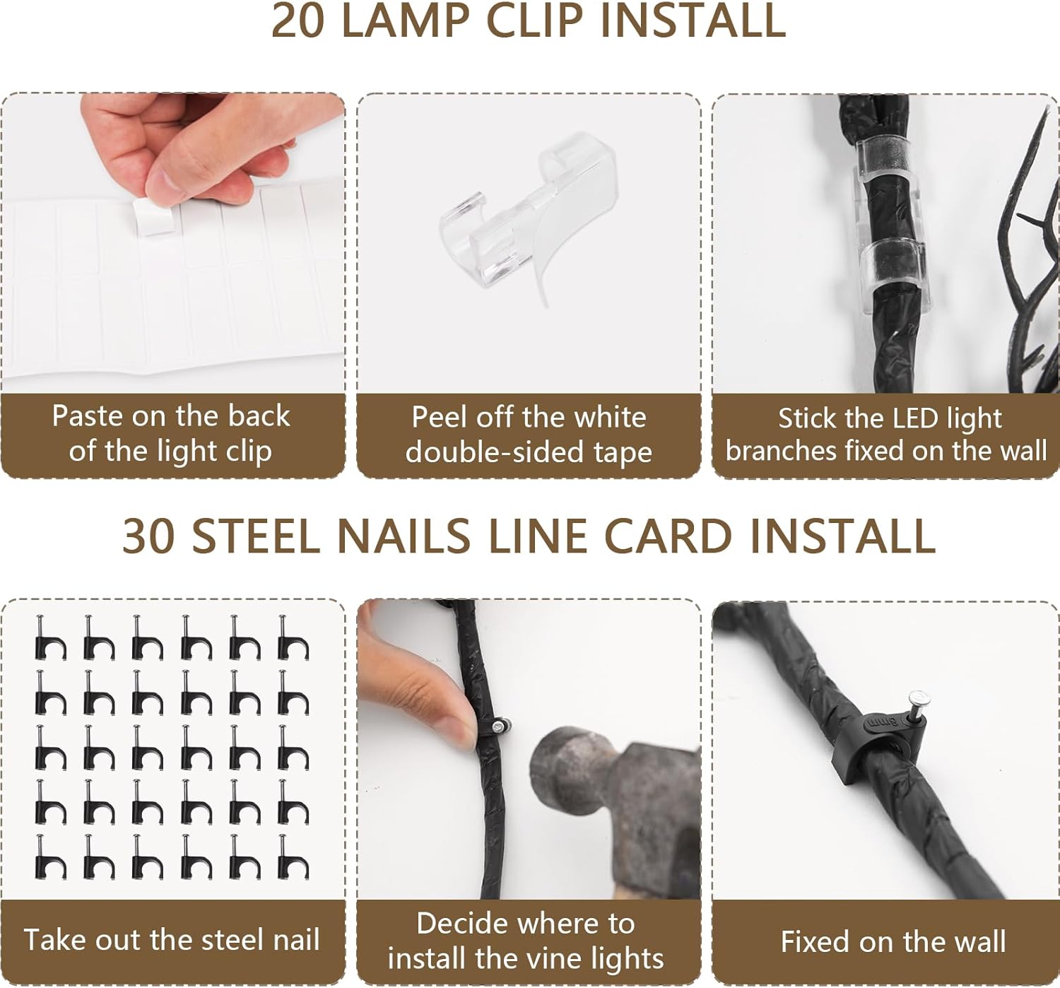 160 luces LED de vid de 9 pies para decoración de habitación con control remoto, 8 modos y temporizador, plantas de interior, flores, árbol de