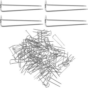 SEWACC 1 caja de coser U-pins horquillas joyería alfileres rectos agujas agujas doble bloqueo ganchos de costura de acero inoxidable para acolchar SEWACC 1 caja de coser U-pins horquillas joyería alfileres rectos agujas agujas doble bloqueo ganchos de costura de acero inoxidable para acolchar