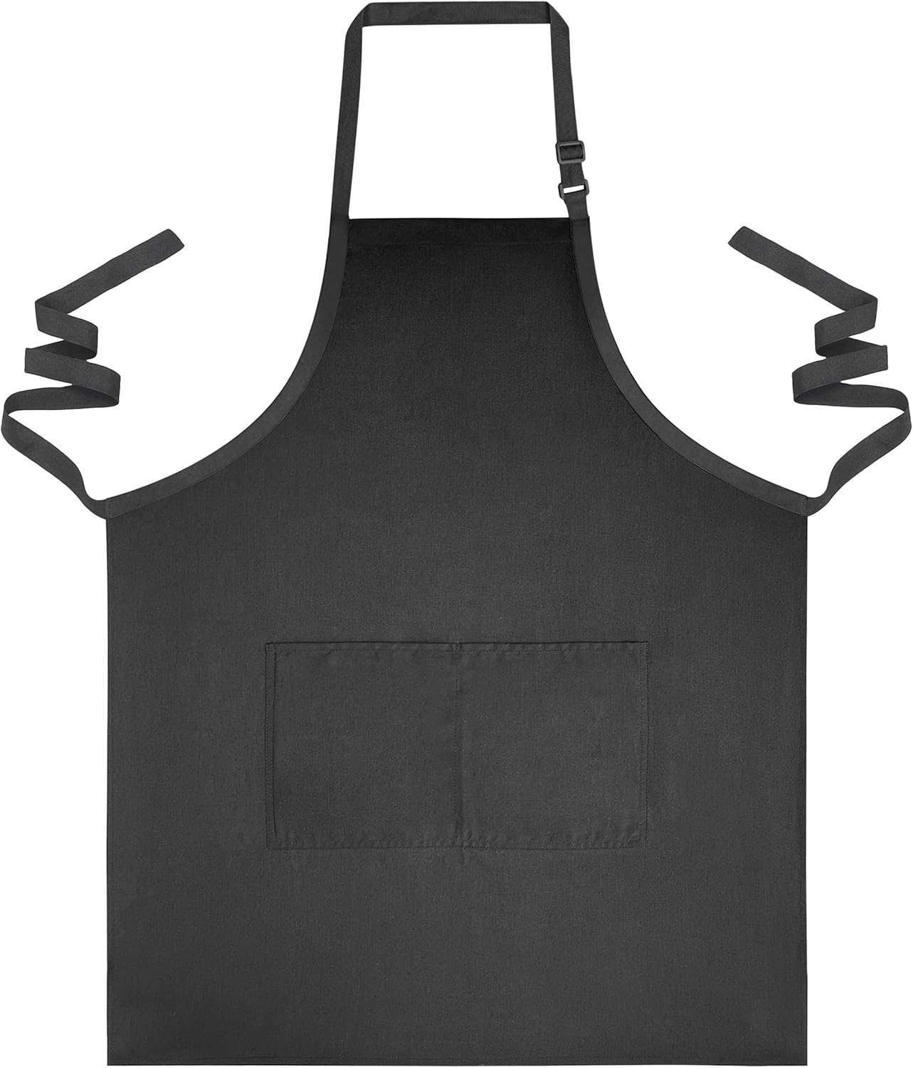 BEAUTICONE Delantal de chef  Polialgodón profesional  para cocina, barbacoa y parrilla  Delantal de babero  camarero  carnicero con bolsillos