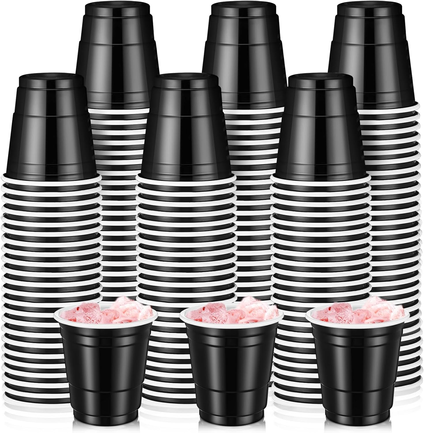 Layhit Paquete de 200 vasos de chupito de 2 onzas, vasos de chupito de plástico, mini vasos desechables para verano, boda, graduación, fiesta de