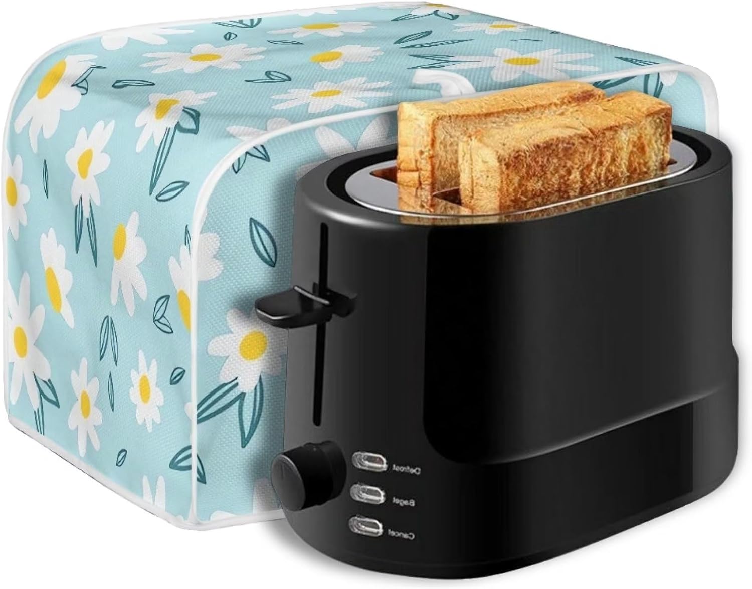 Daisy – Cubierta para tostadora de 2 rebanadas de cocina, fundas para electrodomésticos pequeños, lavable a máquina, funda para tostadora, horno,