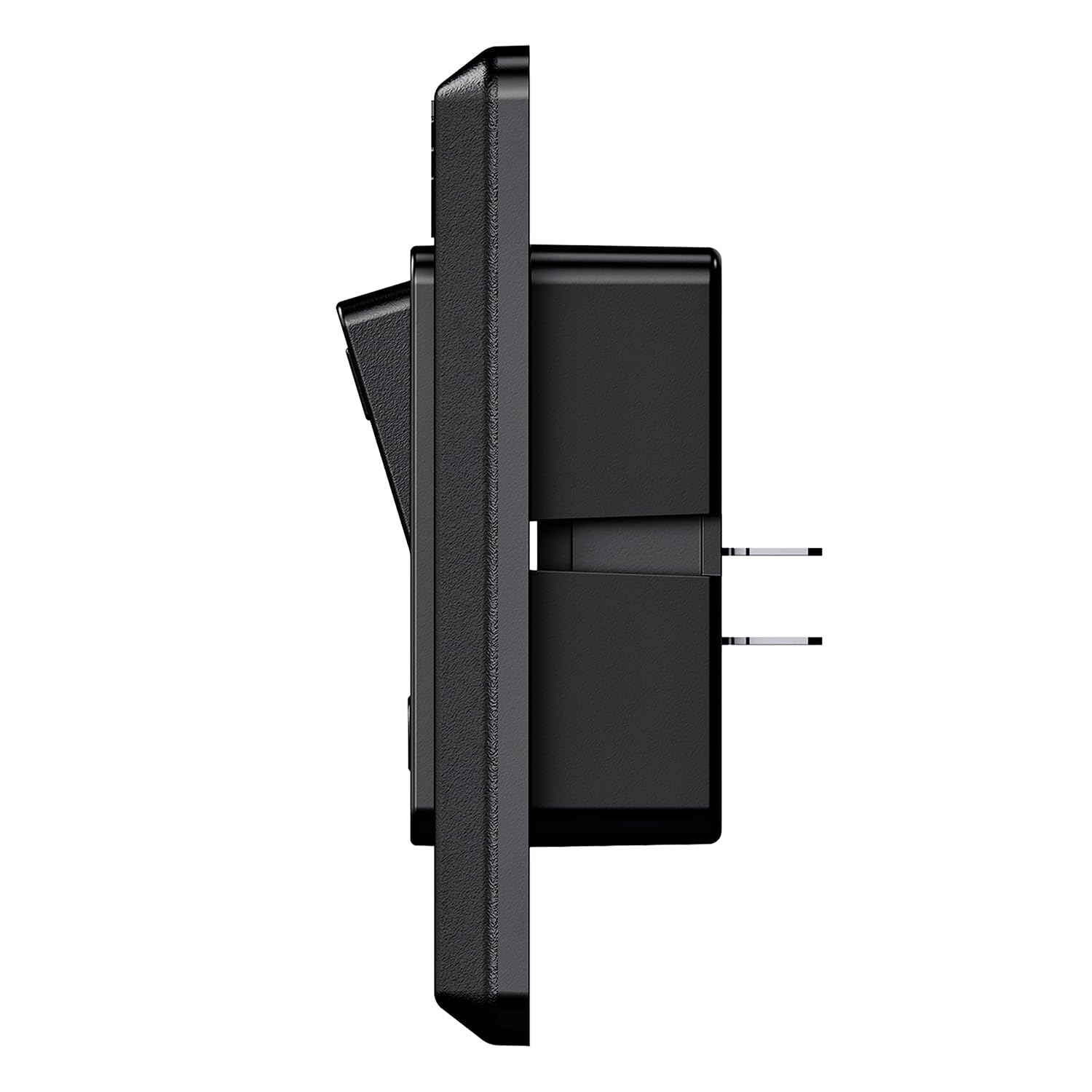 Leisure LED Moderno interruptor de encendido y apagado triple SPST con bisel, 12 voltios, para RV, remolque, cámper, con etiqueta adhesiva (negro)