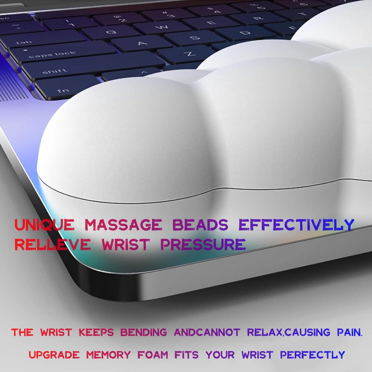 Reposamuñecas para teclado y mouse en la nube Forro de espuma viscoelástica, reposamanos en la nube Reposamanos para teclado y mouse con material de