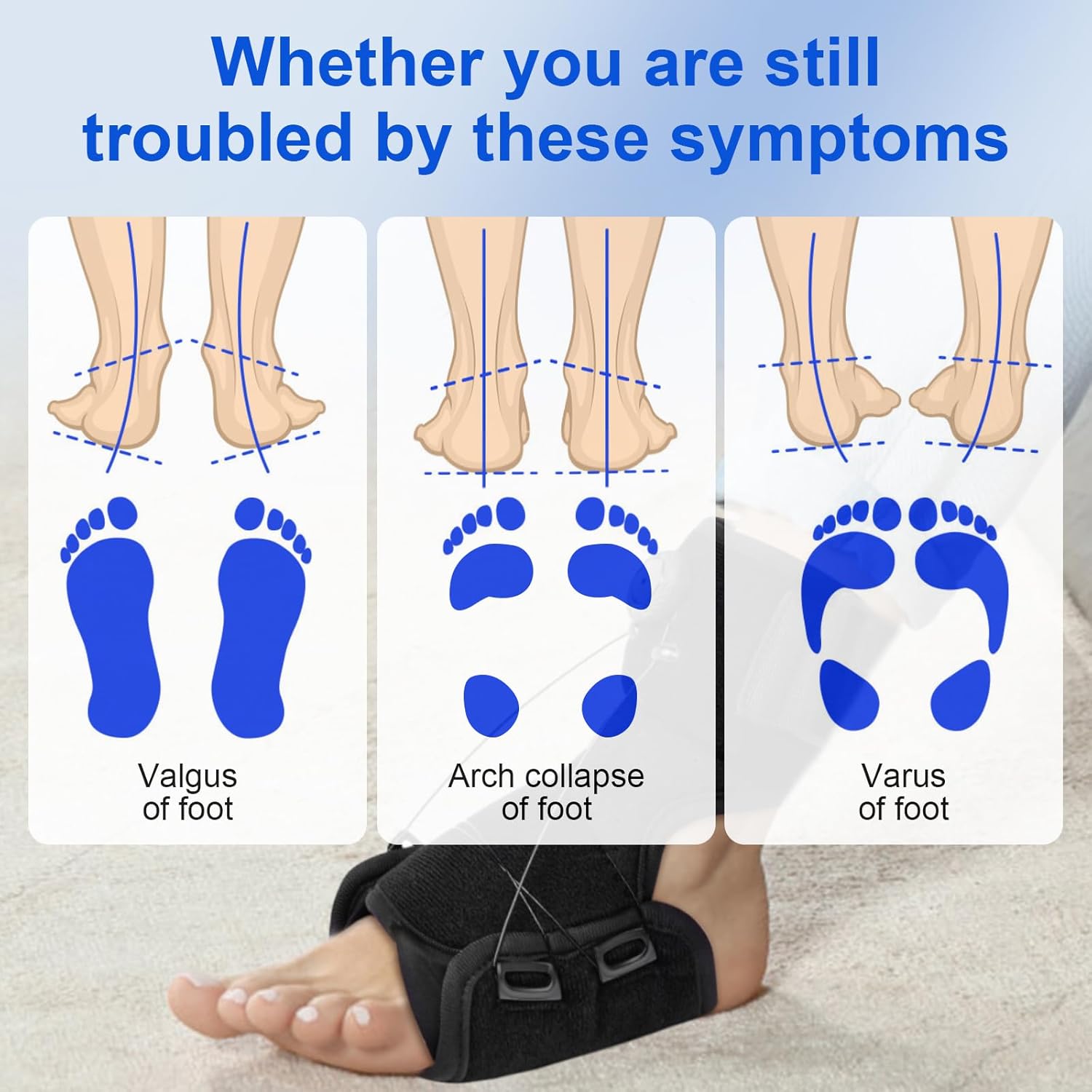 Hotodeal Soporte de pie caído, soporte de elevación para caminar, alivia la inestabilidad de las extremidades inferiores por accidente