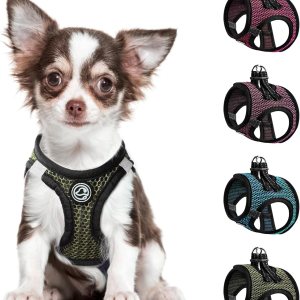 Arnés para perro, arnés de malla cómoda para perro, arnés Vesr extra pequeño para mascotas, arnés acolchado suave y ligero para gato, perrito, Arnés para perro, arnés de malla cómoda para perro, arnés Vesr extra pequeño para mascotas, arnés acolchado suave y ligero para gato, perrito,