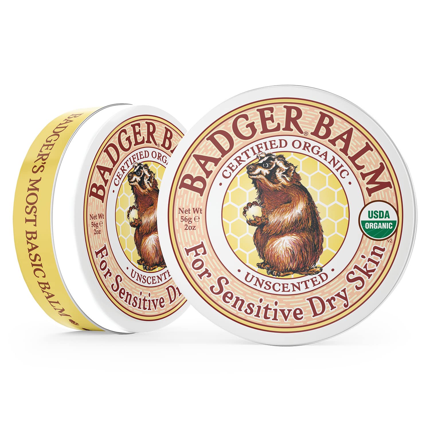 Badger – Bálsamo para piel seca sin perfume, bálsamo para piel sensible, bálsamo hidratante para piel seca y agrietada, bálsamo sin perfume, bálsamo