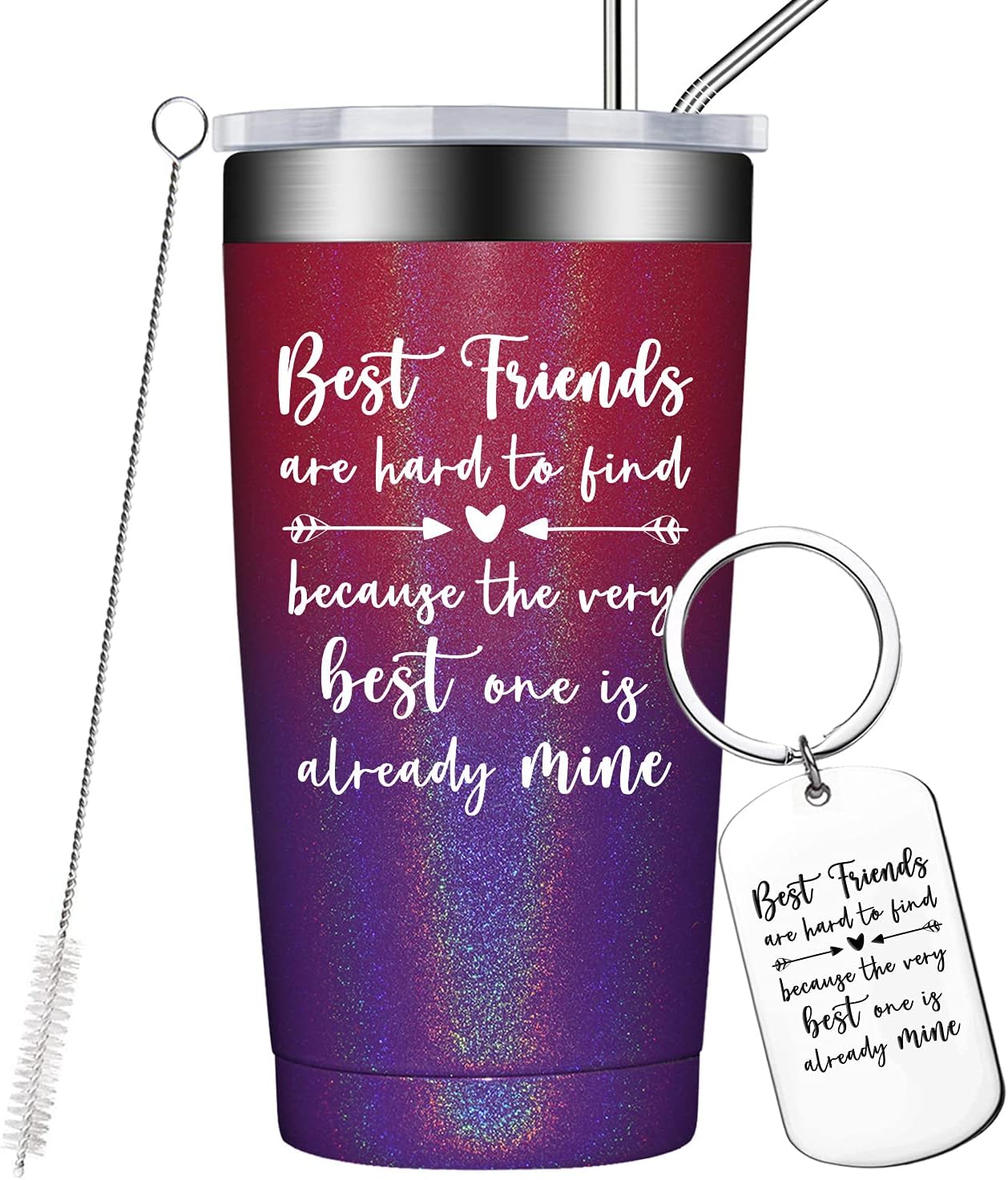 BIRGILT Regalo de mejor amiga para mujeres, regalos de amistad para mejores amigas, regalos de Navidad para mejores amigas, vasos de 20 onzas para