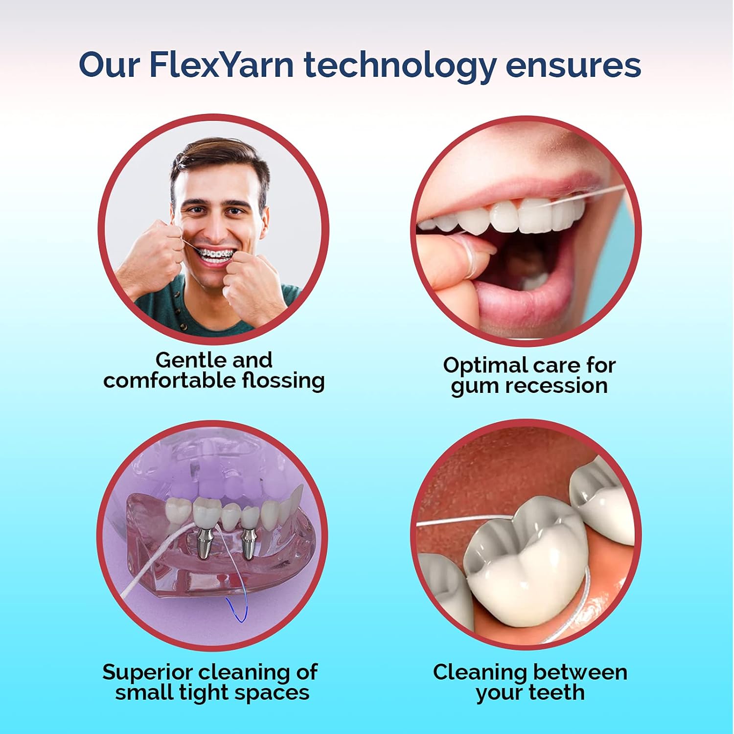 Proxysoft Hilo dental para puentes e implantes 12 paquetes  Enhebradores de hilo dental para puentes, implantes dentales, aparatos ortopédicos con
