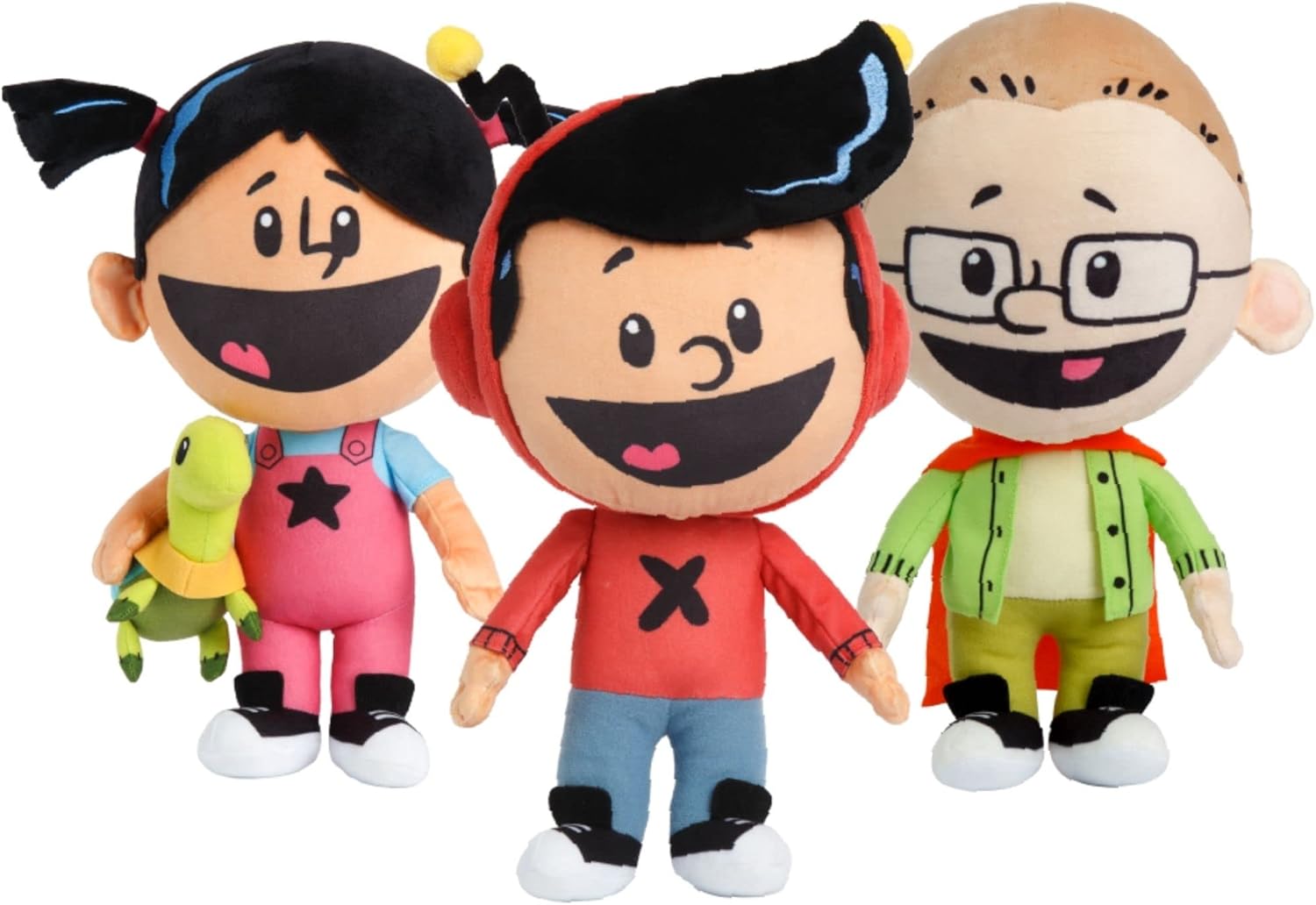 Mighty Mojo Xavier Riddle and The Secret Museum – Paquete de peluches Xavier Riddle – Muñecas de peluche súper suaves – PBS Show – Regalo para niños