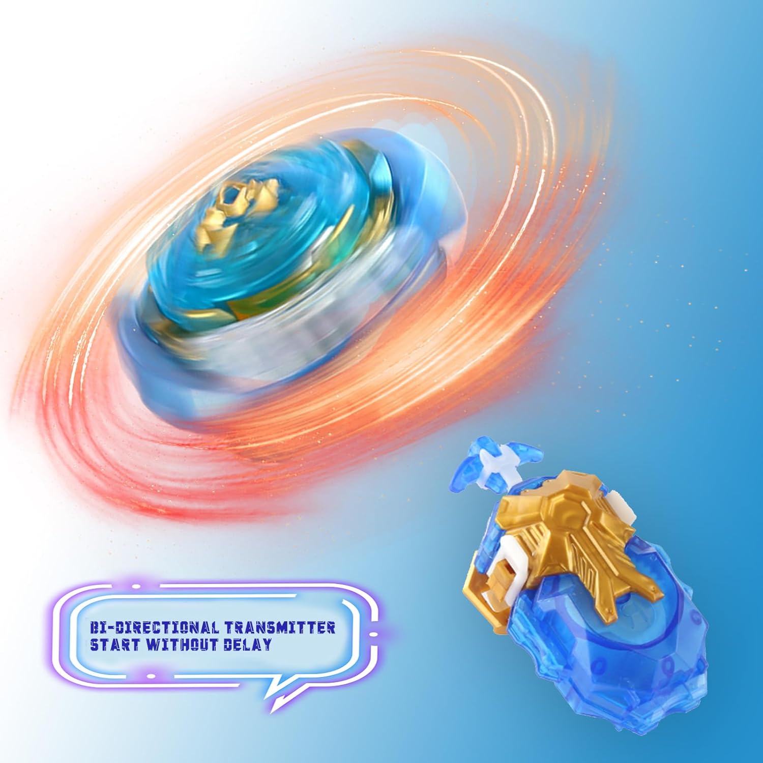 Zelzen Bey Burst Blade Gyro juguete, Bey Metal Fusion Spinning Battling Top Blades con lanzador de cuerda y asa, juegos de lucha de cumpleaños para