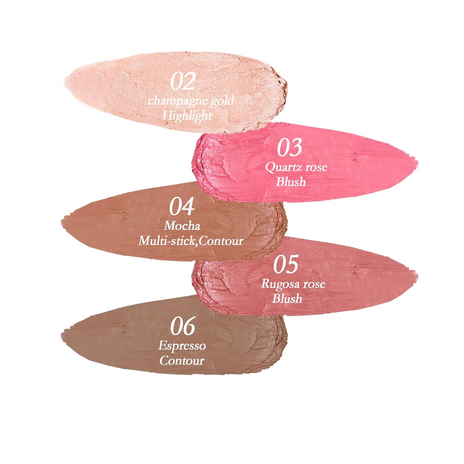 ONXK Lápiz de contorno de crema de maquillaje resaltador, fácil de aplicar, bronceador natural y barra de rubor, no grasa e impermeable, para