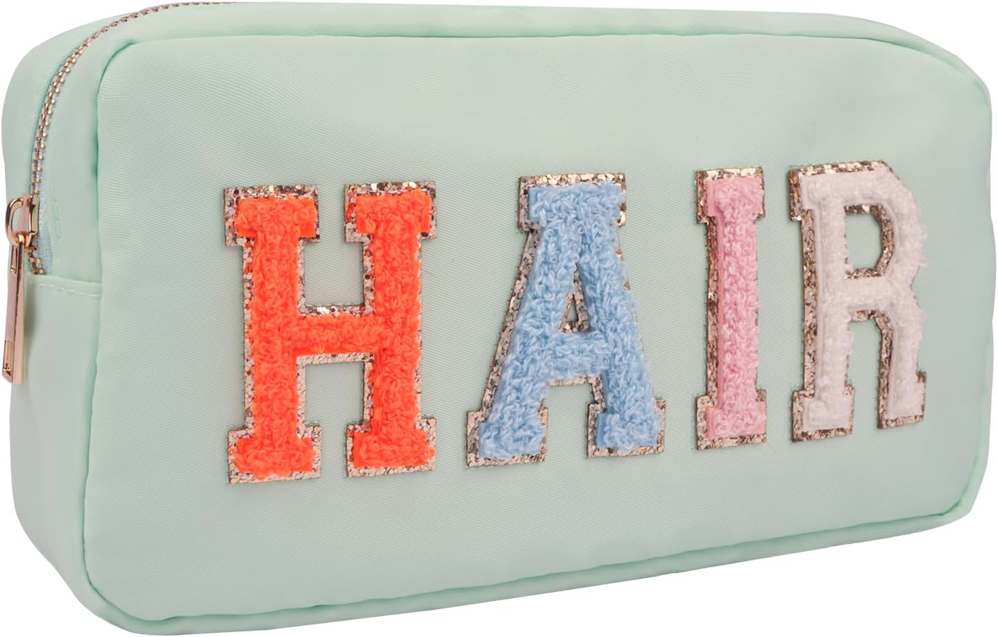 Bolsa de maquillaje de felpilla con cremallera, organizador de viaje de nailon impermeable, bolsa de cosméticos para mujeres, niñas y niños, lindas