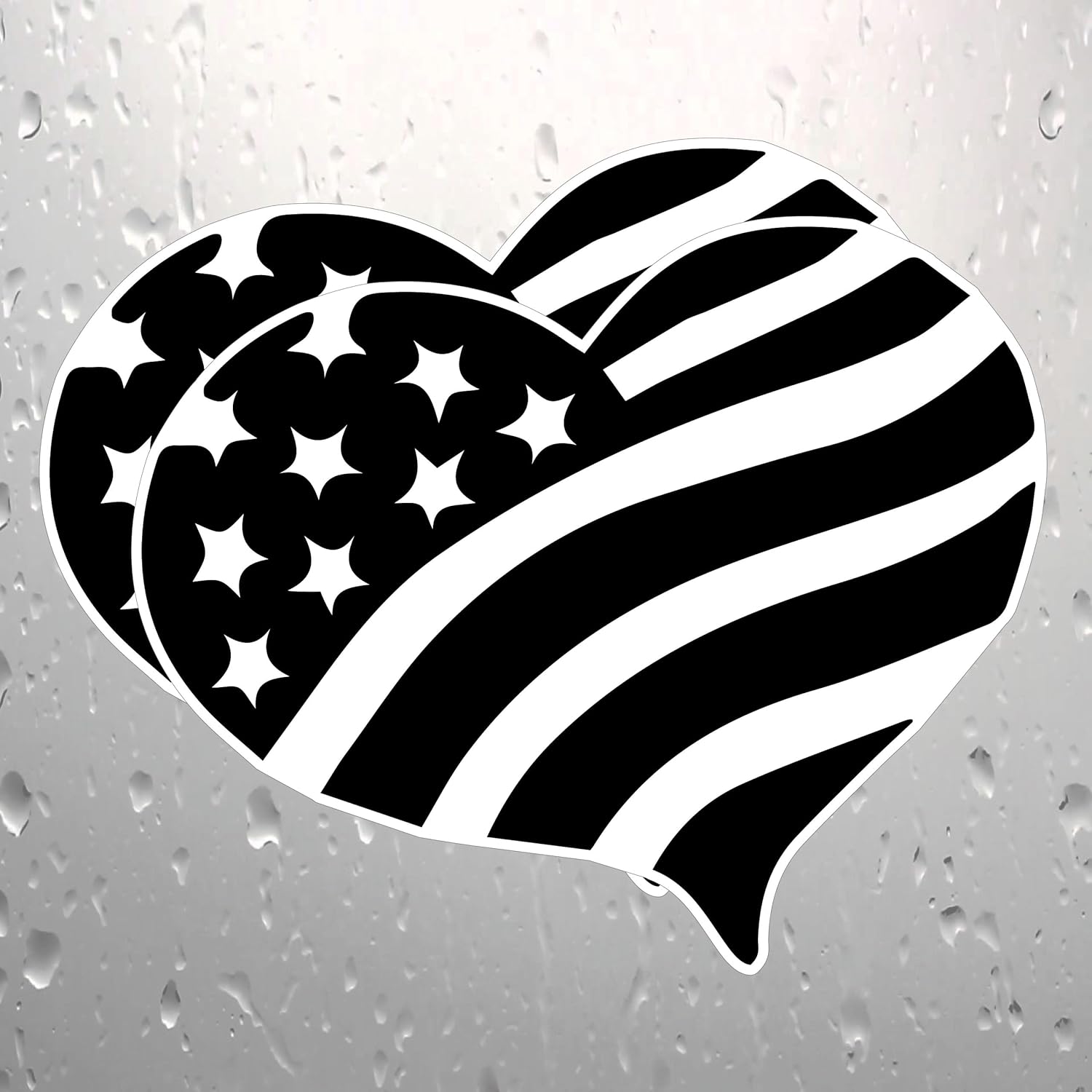 Calcomanía de corazón de la bandera estadounidense de Estados Unidos, calcomanía de Sticker Bomb Vinyl para automóvil, camión, computadora, en