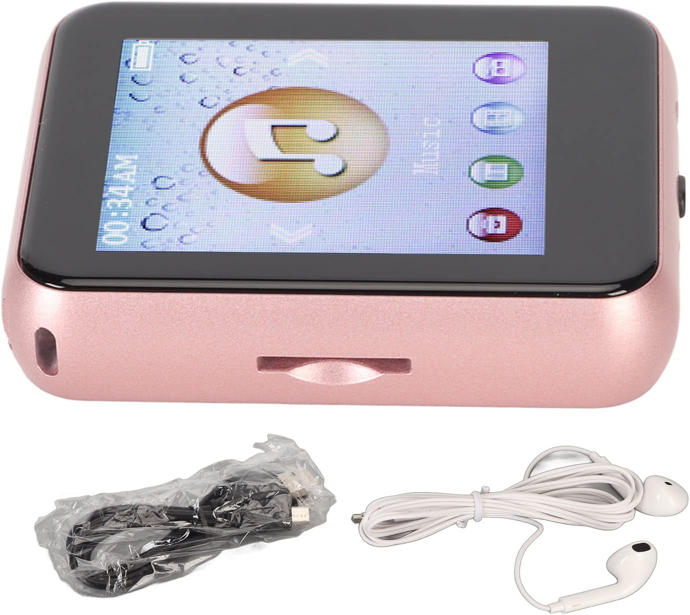 Reproductor Bluetooth MP3, reproductor de pantalla táctil de alta resolución de alta fidelidad de 1.8 pulgadas, compatible con grabación 8G