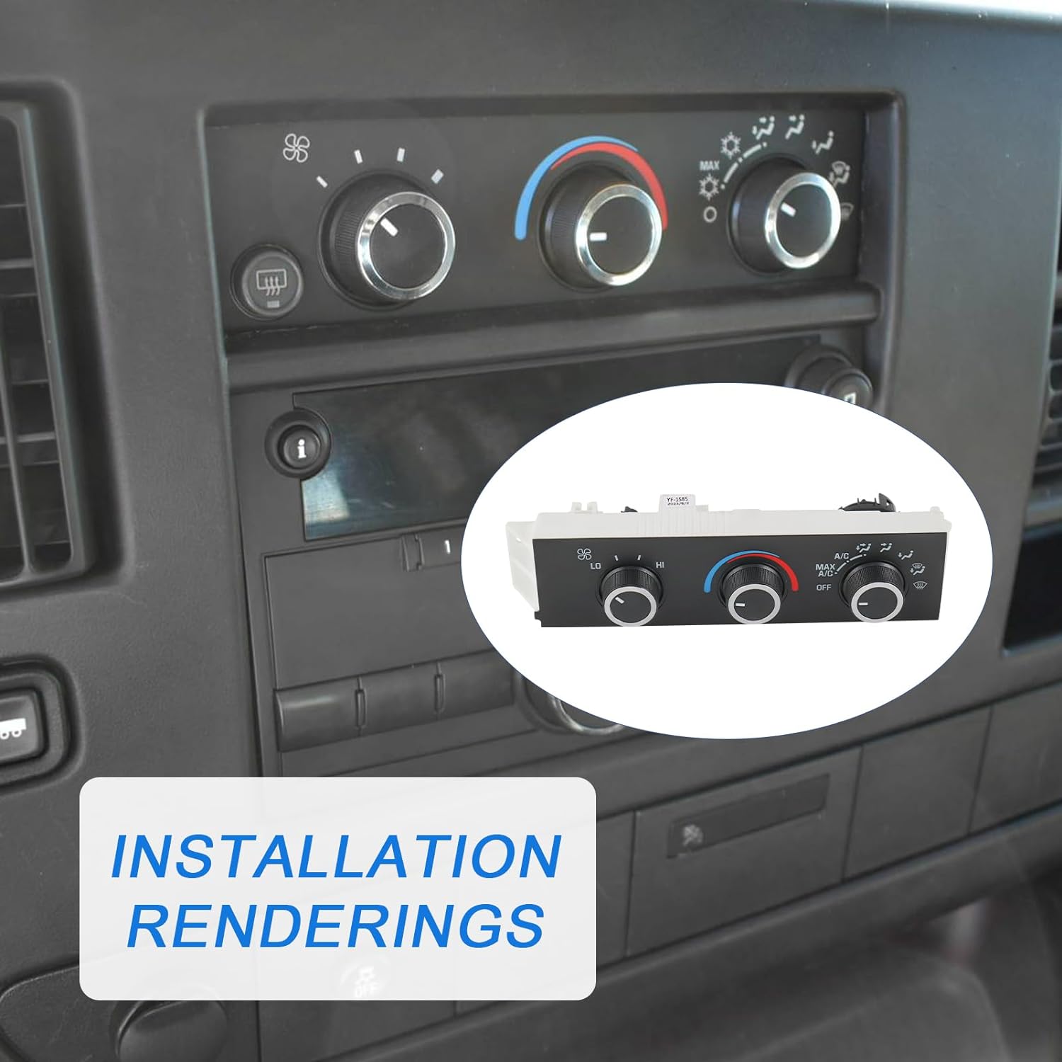 Módulo de control de clima del calentador de aire acondicionado delantero compatible con Chevrolet Express 1500 GMC Savana 1500 1996-2020 Chevrolet
