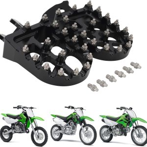 AnXin Estriberas para motocicleta de motocross, reposapiés CNC para KLX 110 KLX110 2002-2023 KLX110L 2010-2023 KX60 1998-2003 Pit Bike Negro AnXin Estriberas para motocicleta de motocross, reposapiés CNC para KLX 110 KLX110 2002-2023 KLX110L 2010-2023 KX60 1998-2003 Pit Bike Negro