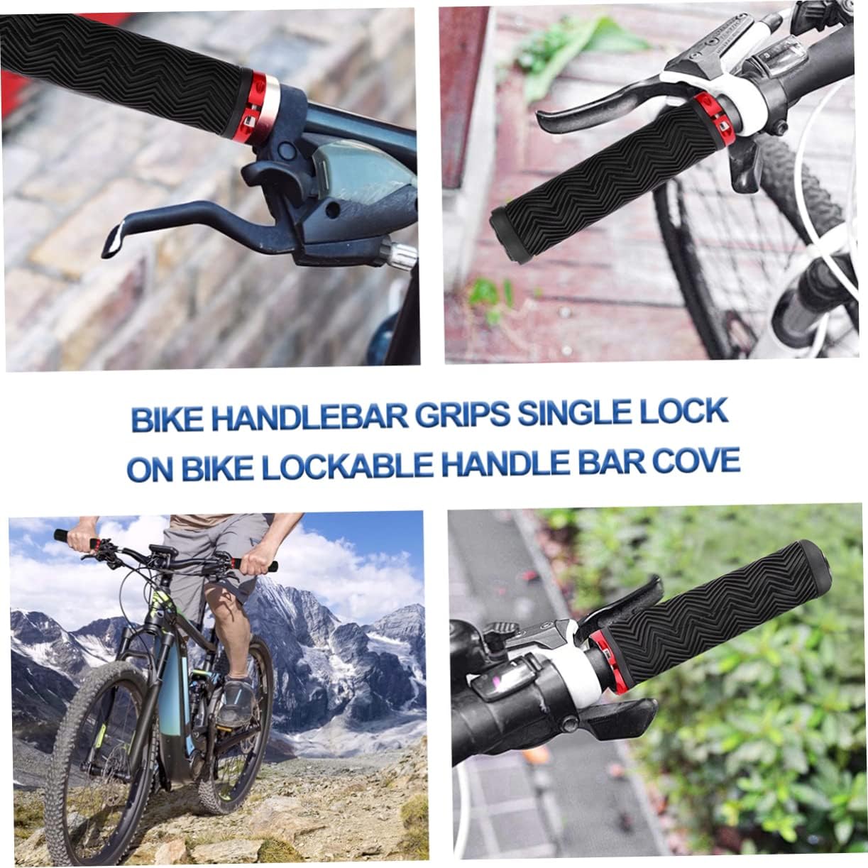 INOOMP 1 par de fundas para manillar de bicicleta, empuñaduras de manillar de bicicleta de montaña, empuñaduras de manillar de bicicleta,