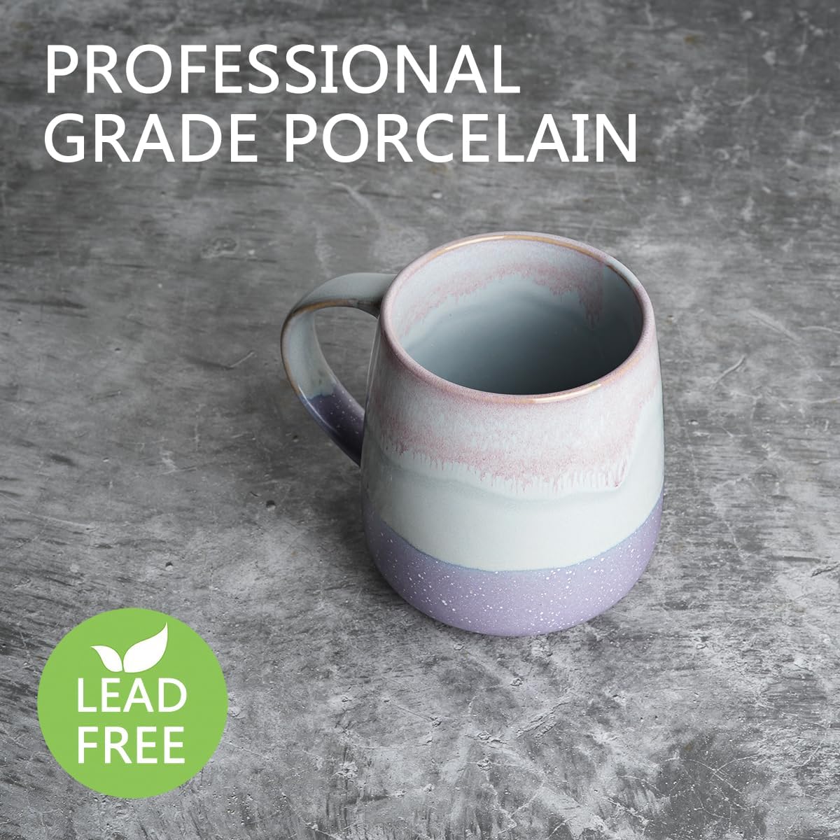 Bosmarlin Taza de café de cerámica extragrande, 23 onzas, apta para lavavajillas y microondas, taza de té grande de gran tamaño para oficina y