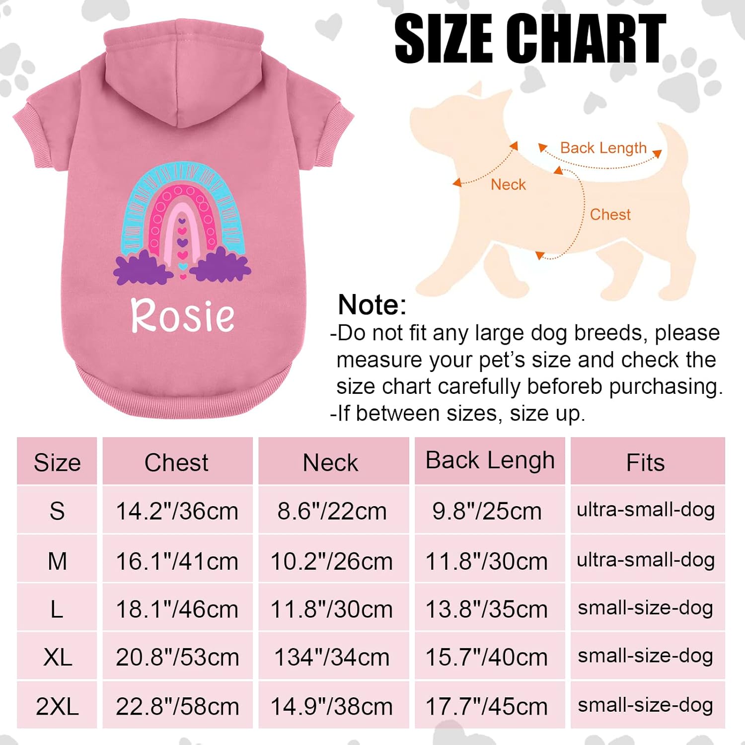 Atdesk Sudadera personalizada con capucha para perro, sudadera de forro polar con capucha para perro, suéter cálido para mascotas, abrigo de gato