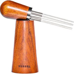WDT Tool Espresso – Agitador de café espresso profesional – Acero inoxidable 8 agujas 0.014 in – Mango de madera natural tipo aguja – Soporte de WDT Tool Espresso – Agitador de café espresso profesional – Acero inoxidable 8 agujas 0.014 in – Mango de madera natural tipo aguja – Soporte de