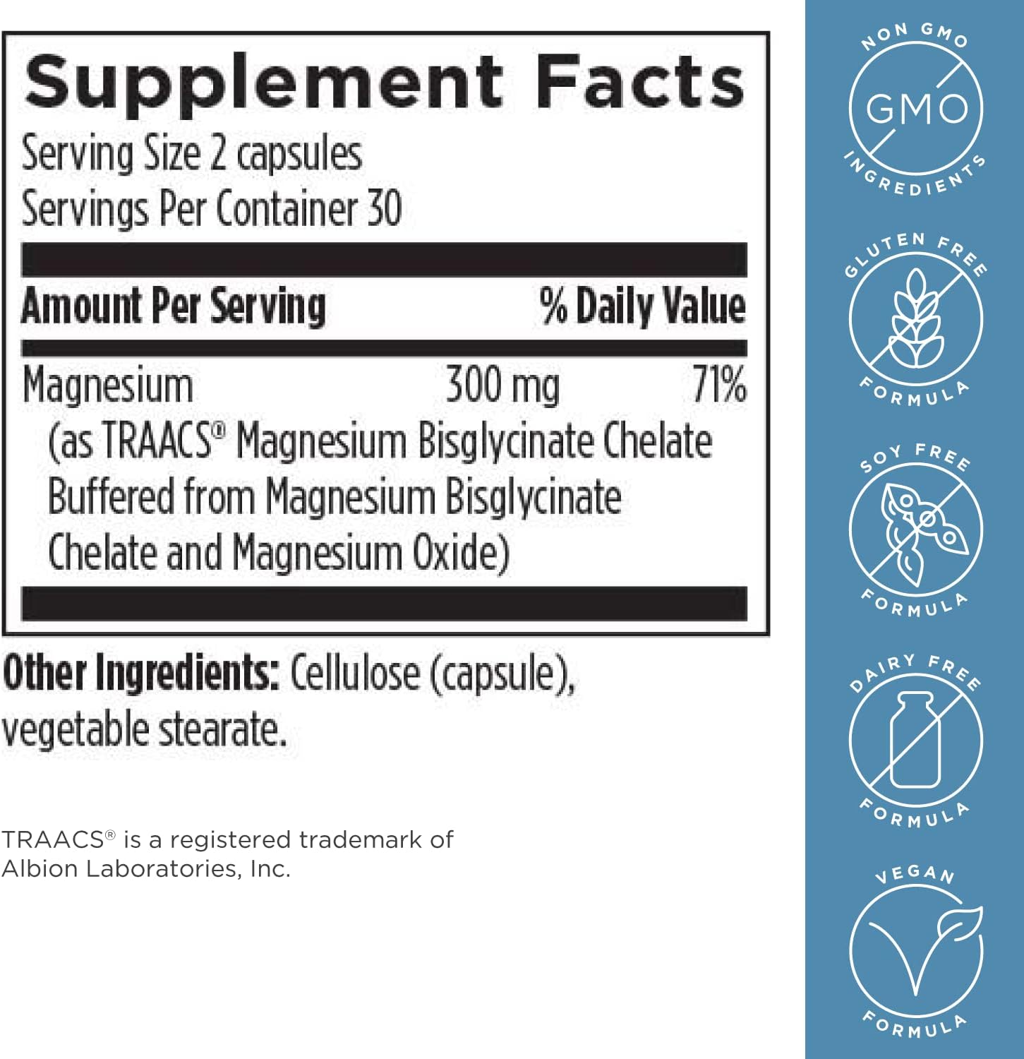 Designs for Health Complejo de glicinato de magnesio (60 cápsulas) y paquete B-Supreme (60 cápsulas)  Complejo vitamínico B con suplemento de
