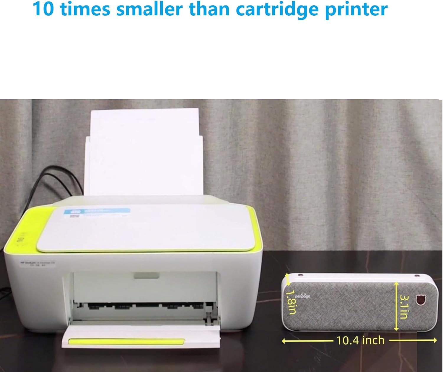 IOOIOO Peripage A40 Plus (300 DPI) Impresora portátil sin tinta, Bluetooth inalámbrica mini compacta para letras (8.5 x 11)papel térmico A4, para
