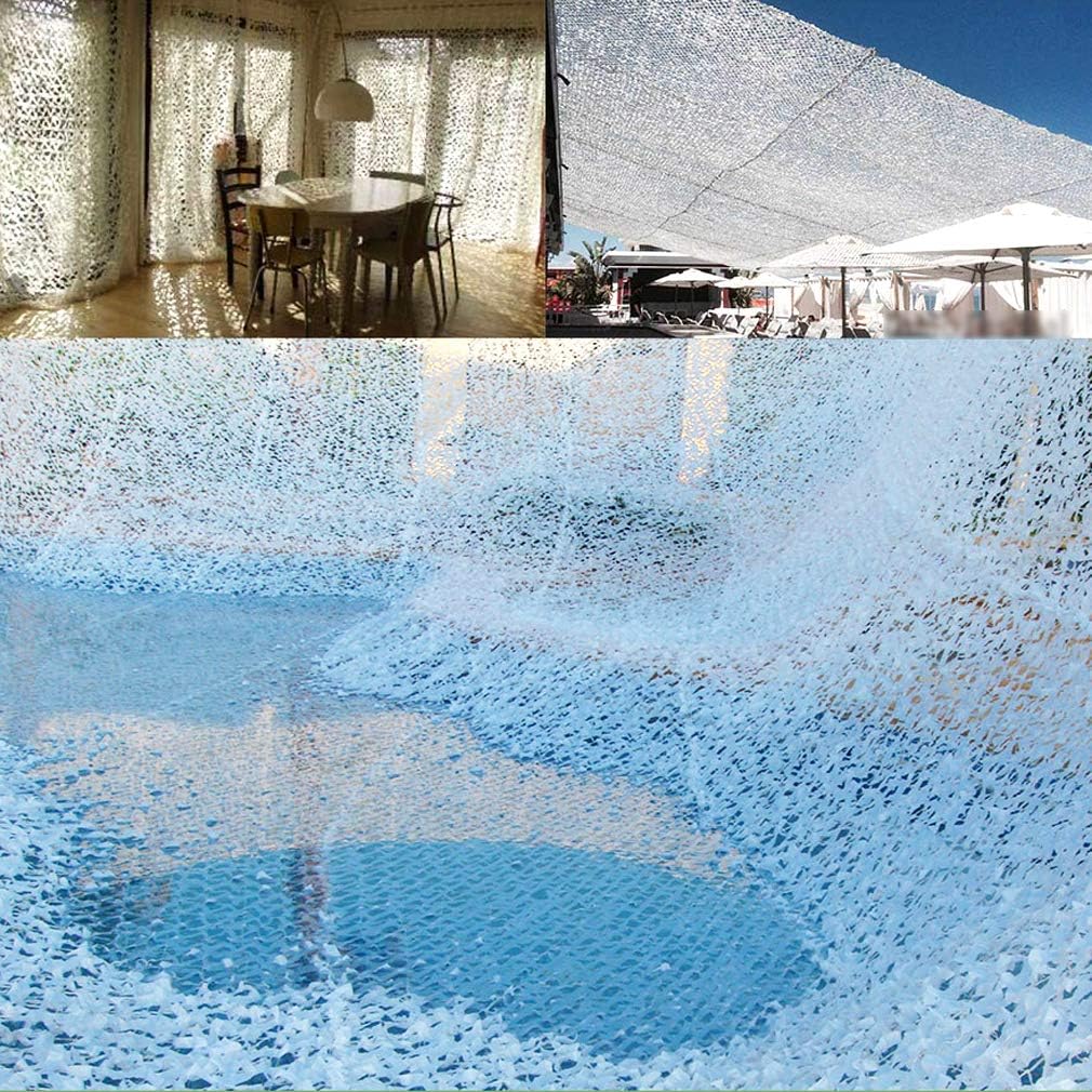 Red de camuflaje de nieve de una sola capa, color blanco para restaurante de jardín, fotografía de fondo temático, decoración de fiestas,