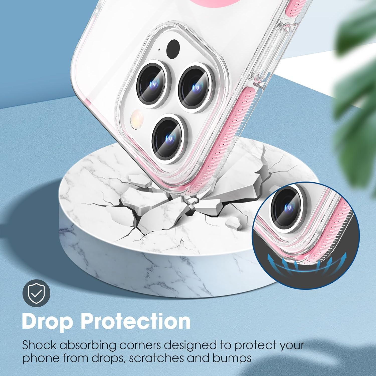 MATEPROX Fundas magnéticas transparentes para iPhone 15 Pro Max, compatibles con MagSafe, transparente, a prueba de golpes, delgada, a prueba de