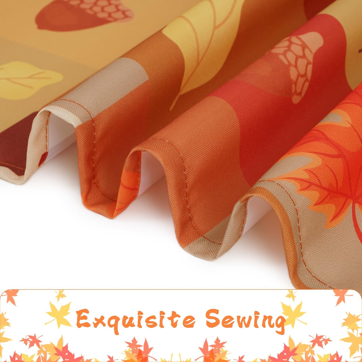 Alishomtll Mantel de otoño de 60 pulgadas, mantel redondo de hojas para decoraciones de Acción de Gracias, mantel rectangular impermeable naranja,